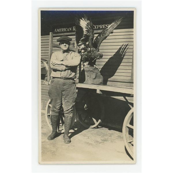 Gracemont Oklahoma Golden Eagle RPPC Postcard