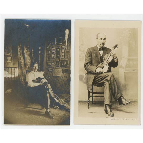 Occupational Violinist RPPC Postcards