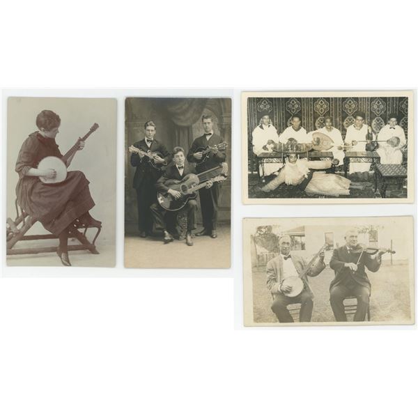 Occupational Musicians RPPC Postcards