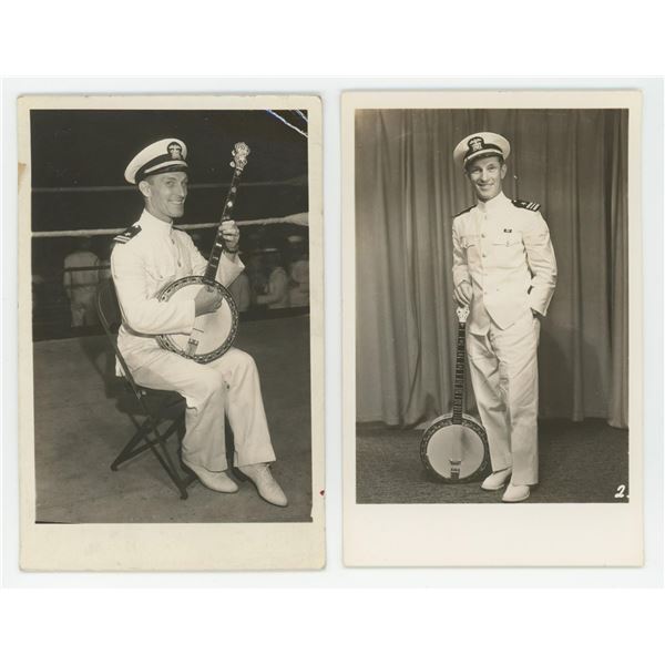 Edwin Peabody Navy Banjo Player Postcards