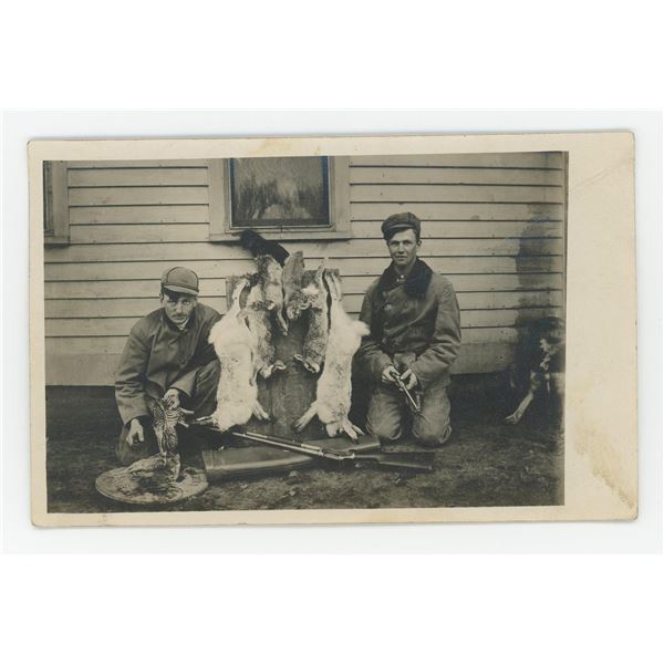 Occupational Rabbit Hunters RPPC Postcard