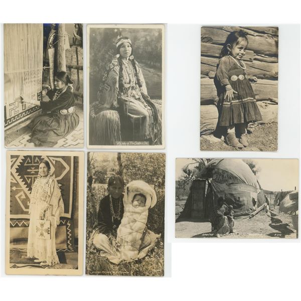 Native American Indian RPPC Postcards