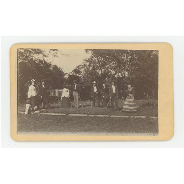 Aurora Illinois Croquet Players CDV Photo