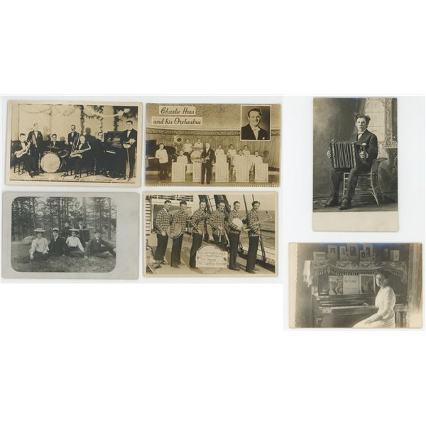 Orchestral Occupational Musician RPPC Postcards
