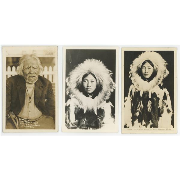 Alaskan Inuit Eskimo RPPC Postcards