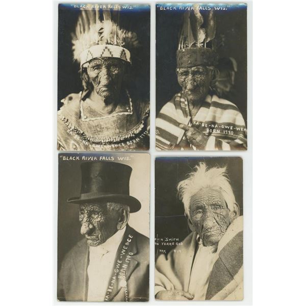 Ka-be-na-gwe-wence Indian RPPC Postcards