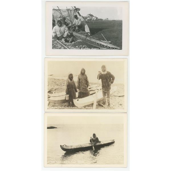 Alaskan Inuit Eskimo RPPC Postcards