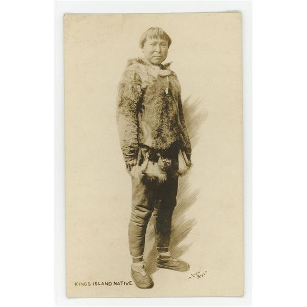 Kings Island Native Eskimo RPPC Postcard