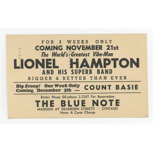 Lionel Hampton Jazz Postcard