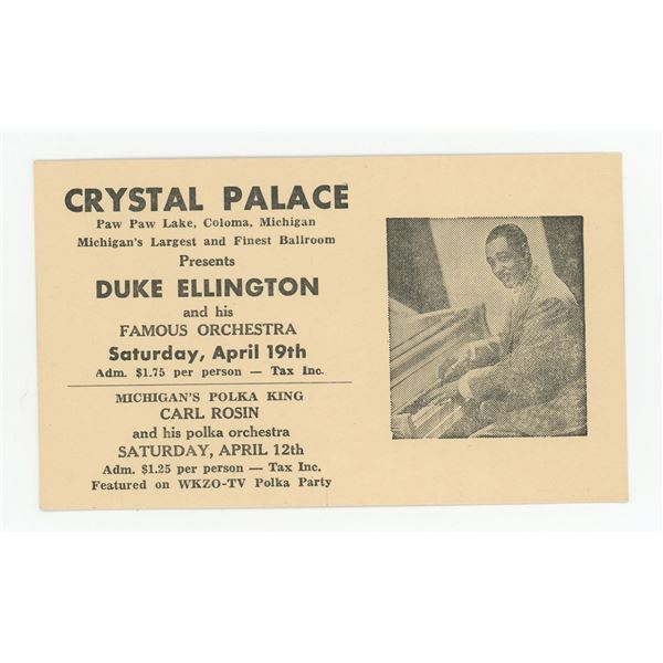 Crystal Palace Duke Ellington Jazz Postcard