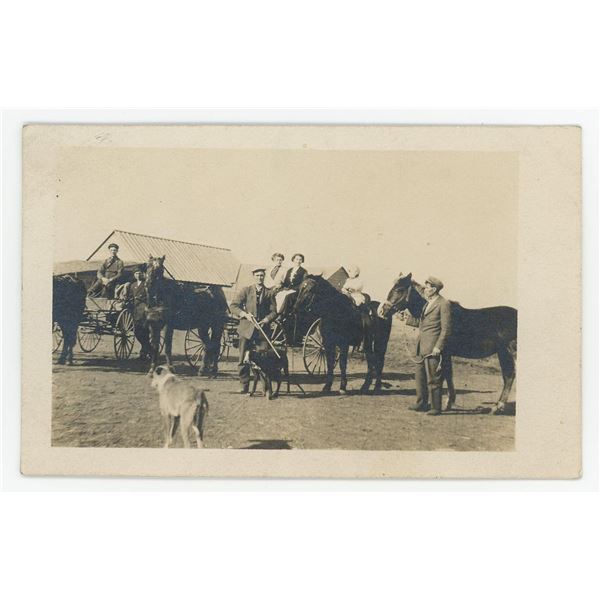 Hunting Party RPPC Postcard
