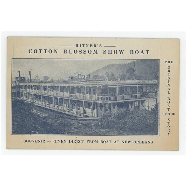 Cotton Blossom Floating Theater Show Boat Postcard