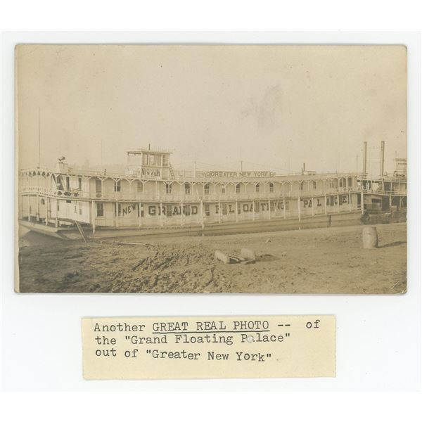 Grand Floating Palace Show Boat RPPC Postcard