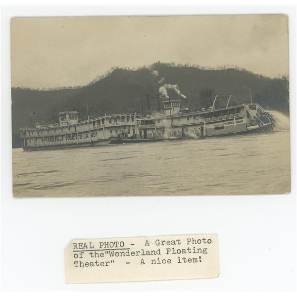 Wonderland Floating Theater RPPC Postcard