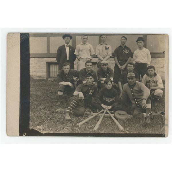 1908 Illinois Baseball Team RPPC Postcard