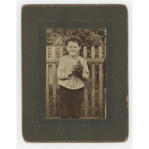 Identified Child Baseball Player Cabinet Photo