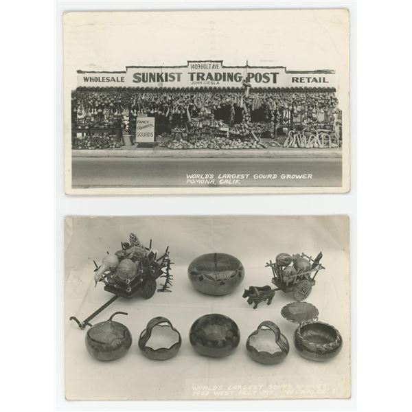 Sunkist Trading Post Gourds RPPC Postcard