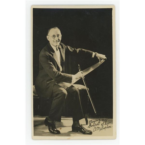 AM Saphore Gospel Saw RPPC Postcard