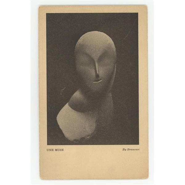 1913 Constantin Brancusi Une Muse RPPC Postcard