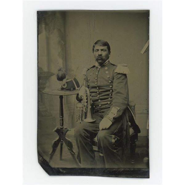 Civil War Army Musician Tintype Photo