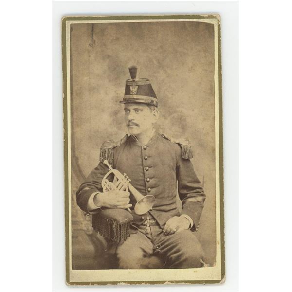 1880 Toledo Cadet Cornet Band Player CDV Photo