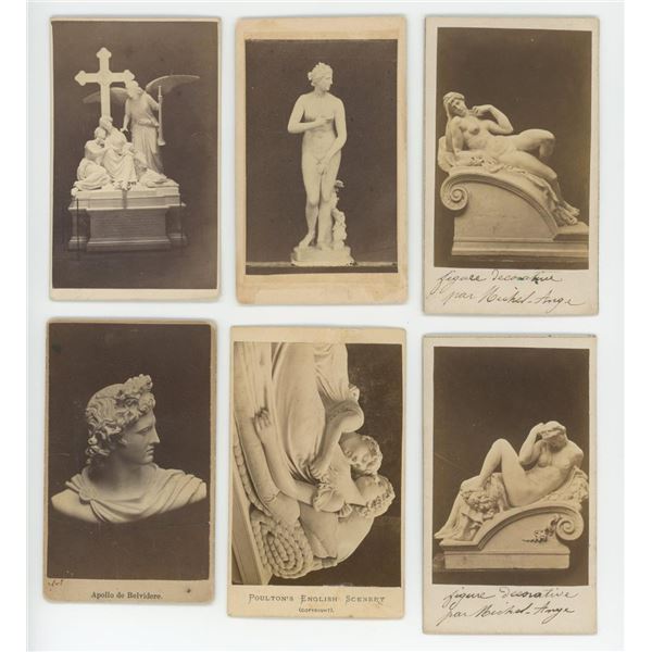 Ancient Sculpture Statuary CDV Photos