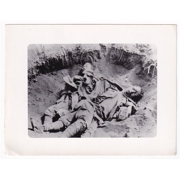 WW2 Japanese Soldier Corpses in Ditch Photo