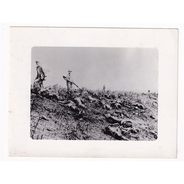 WW2 American Soldiers by Dead Japanese Photo