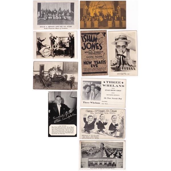 Jazz Band Show Promotional RPPC Postcards