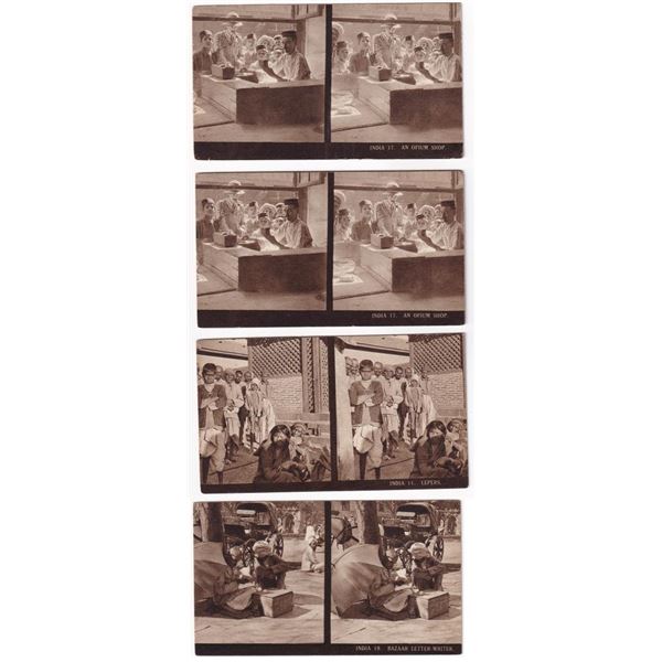 India Opium Shop Lepers Bazaar Stereoviews