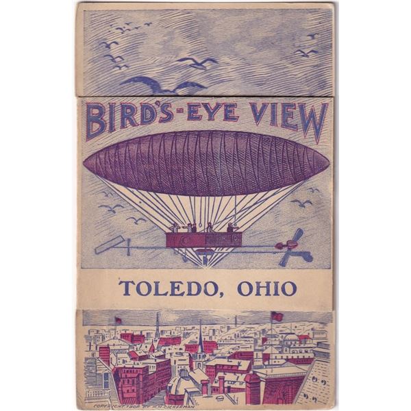 Birds Eye View Toledo Ohio Pop Up Postcard