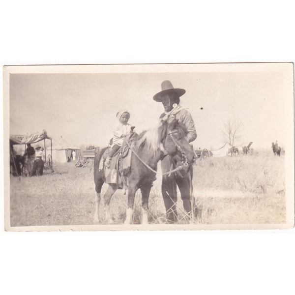 row Indian and YMCA Boy Crow Agency Montana Photo
