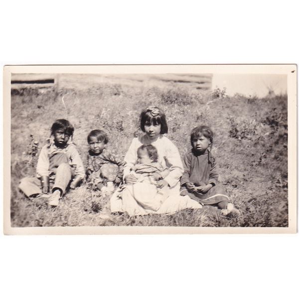 Crow Indian Children Burgess Days Montana Photo