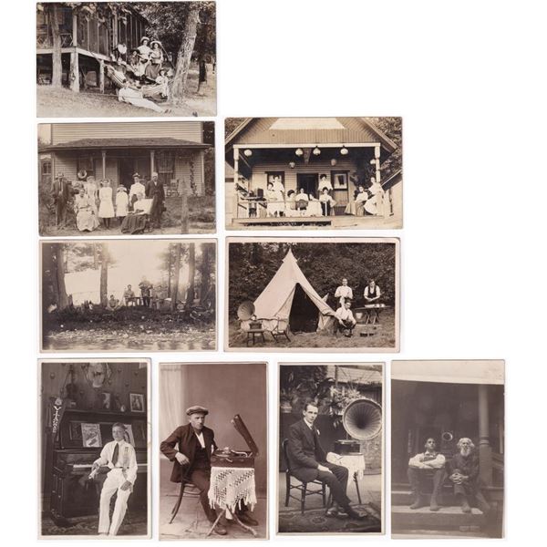 RPPC Postcards Featuring Gramophone Phonographs