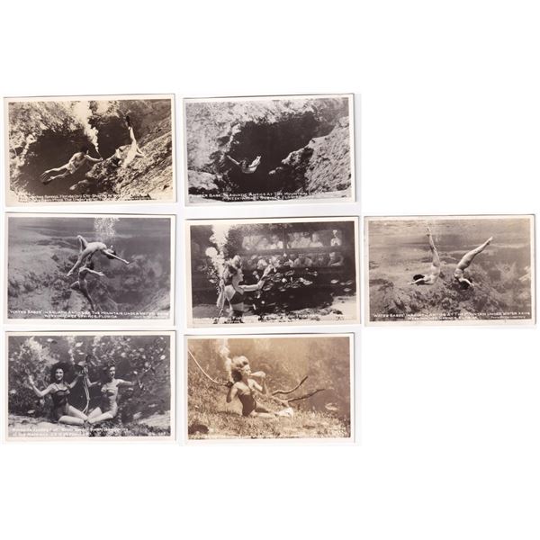 Underwater Mountain Florida RPPC Postcards