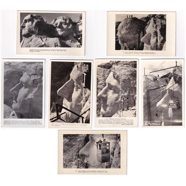 Mount Rushmore Construction RPPC Postcards
