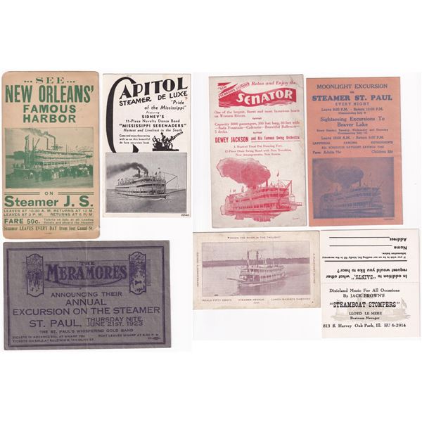 Show Boat Steamer Steamship Jazz Handbills