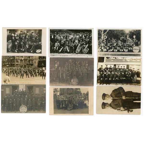 Occupational Band Orchestra RPPC Postcards