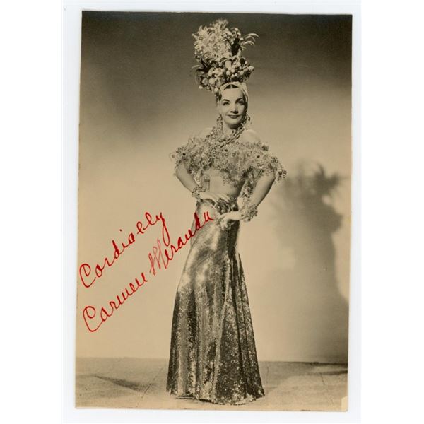 Carmen Miranda Signed Autographed Photo