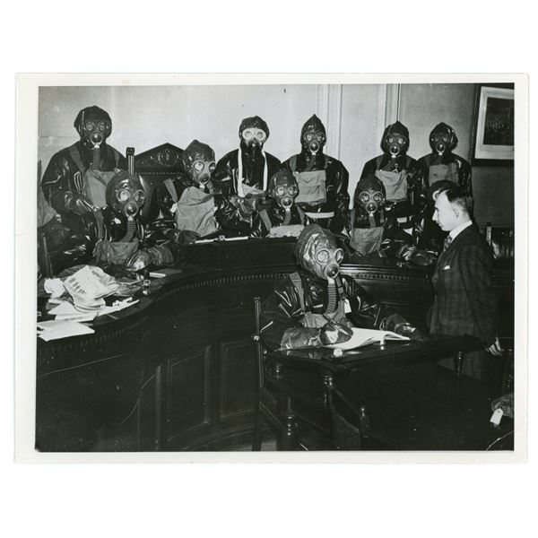 British Civil Defense Air Raid Gas Mask Photo