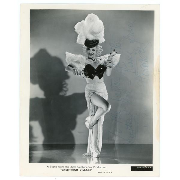 Carmen Miranda Signed Autographed Photo