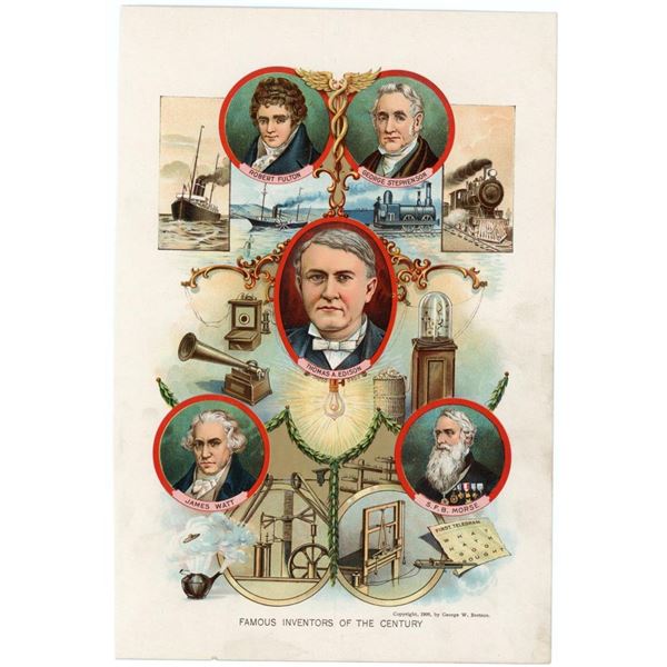Famous Inventors of the Century Lithograph