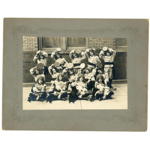 Unusual Child Tambourine Band Cabinet Photo