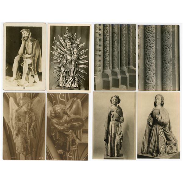 Folk Art Religious Statuary RPPC Postcards