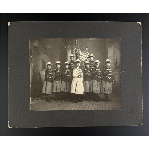 Patriotic Female Drill Team Cabinet Photo