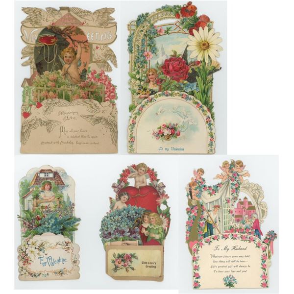 German Die Cut Pop Up Valentines Day Cards