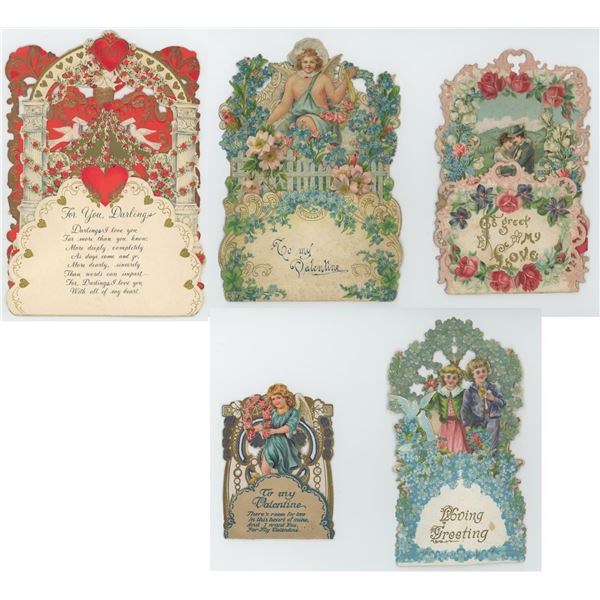 German Die Cut Pop Up Valentines Day Cards