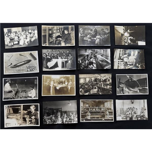 Women Knitting Lacework Textiles RPPC Postcards