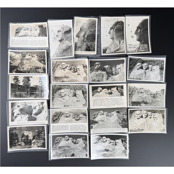 Mount Rushmore Construction RPPC Postcards