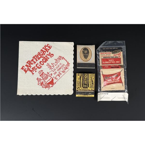 Earthquake McGoon's Jazz Club Ephemera